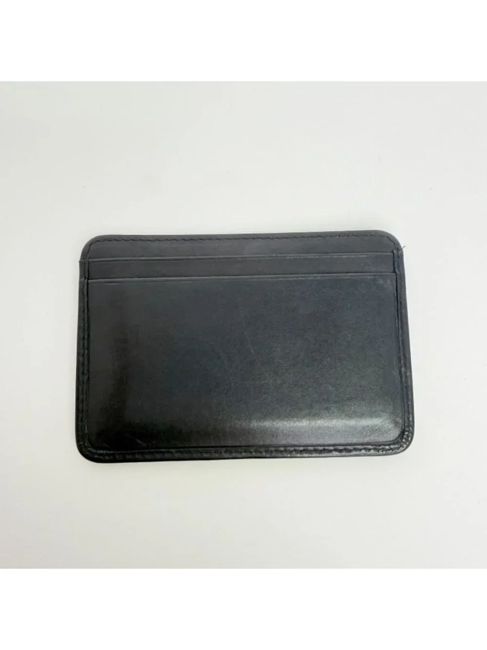 Chanel CC Logo Quilted Card Case Leather Black Vintage